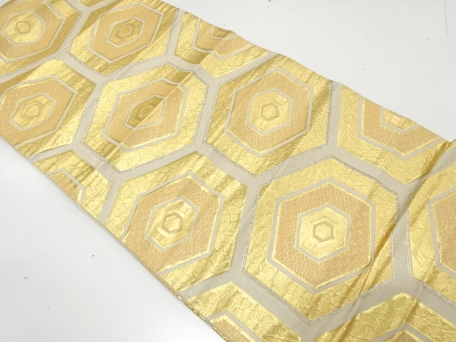 JAPANESE KIMONO / ANTIQUE FUKURO OBI / SILK / WOVEN KIKKO